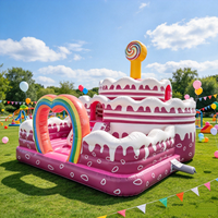 Cake Theme Inflatable Bouncer Slide Inflatable Bouncy Castle Kids Jumping Trampoline for Birthday Parties Jumping Castle