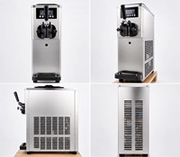 Machine à gelato de table compacte à saveur unique et ultra-silencieuse / Machine à crème glacée molle commerciale mini avec pompe à air de pré-refroidissement