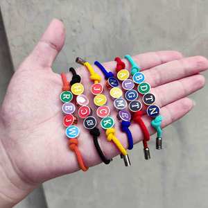 Bracelet à lettres tendance 2022, bracelet à perles réglable avec lettres pour femmes et hommes - Product Image 5