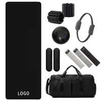 Kit de fitness à domicile haut de gamme : Tapis de yoga, haltères en mousse, ensemble de Pilates, Power Ring, barre d'haltères, ensemble d'accessoires personnalisables