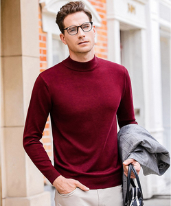 Áo len cổ lọ nam cao cấp 100% len, màu đen trơn, kiểu dáng đơn giản, mùa đông, chất liệu dệt kim - Product Image 4