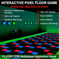 Projecteur de sol LED interactif pour jeu, équipement publicitaire actif, jeu de grille LED interactive avec disposition en grille