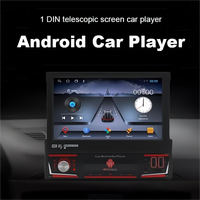 Autoradio Simple DIN 7 Pouces Android Rétractable Lecteur DVD Voiture avec BT WiFi GPS Navigation Mirror Link
