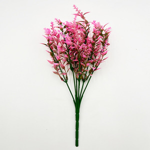 Flores artificiales de lavanda, plástico resistente a los rayos UV, planta falsa de simulación floral para decoración de jardín, balcón y patio al aire libre - Product Image 6