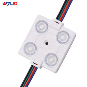 แหล่งกำเนิดแสงไฟ LED สำหรับป้ายโฆษณา ได้รับการรับรองมาตรฐาน CE Rohs IP67 DC12V SMD 5050 4LED 1.44W RGB ปรับความสว่างได้ - Product Image 2