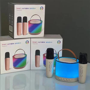 Mini altavoz de karaoke portátil recargable con 2 micrófonos de audio inalámbrico para niños regalos de navidad - Product Image 5