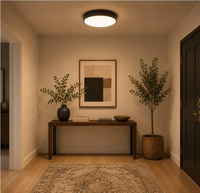 Worbest Nouvelle Arrivée Plafonnier LED 14 pouces 25W 5CCT Sélectionnable 120V avec Détecteur de Mouvement pour Salon et Chambre Certifié ETL/cETL