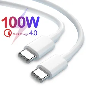 1m 2m 60W/100W usb tipo c cabo usb para tipo c cabo de carregamento rápido branco e preto usb c cabo