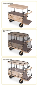 Poussette de <span class=keywords><strong>wagon</strong></span> pliable en plastique robuste pour enfants pliante à la main utilitaire bébé transporter chariot de plage pliable pour Camping jardin - Product Image 4