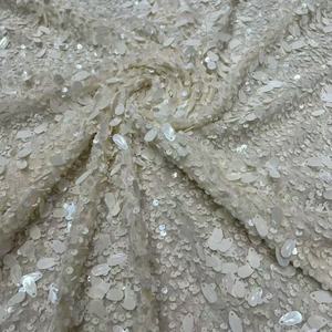 Tessuto di Velluto di Lusso con <span class=keywords><strong>Pizzo</strong></span> e Paillettes Ricamo 3D Ecologico Motivo Floreale Nero Stile Cinese per <span class=keywords><strong>Abito</strong></span> Cheongsam - Product Image 4