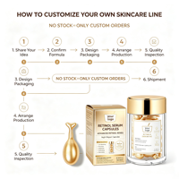 OEM ODM pour capsules de sérum anti-âge, raffermissant, hydratant, sérum de nuit à base de dérivés de vitamines, revitalisant pour la peau, marque privée