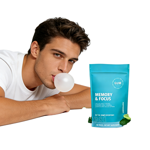 Memory &amp; Focus Herbal Gummies, Brain Cognitive Support <strong>Supplement</strong> With Ginkgo Bacopa Monnieri <strong>Vitamin</strong> <strong>B</strong> <strong>Complex</strong>, Mint Flavor - Product Image 1