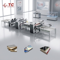 Machine de laminage de panneaux PVC à colle thermofusible TC PUR avec roulement et moteur, haute productivité pour ligne de production complète