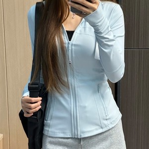 Lulu Original Define Stand Collar Breathable Slim Fit <strong>Yoga</strong> Sports <strong>Jacket</strong> Women's Fitness Wear Long Sleeve Running - Product Image 3