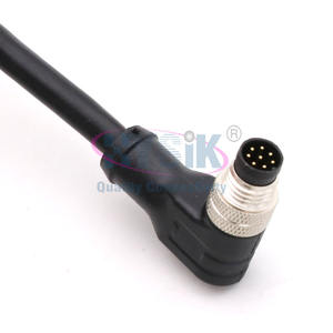 Kabel Patch M8 8-Pole Male ke Female dengan Kontak Emas, Kabel Cordset Terlindungi EMI untuk Transmisi Data - Product Image 3