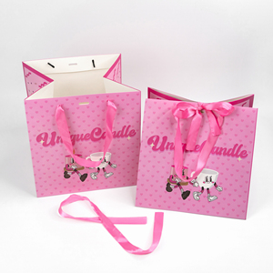 Wholesale 25x25x25cm Pink Shopping <b>Bags</b> Clothing Packaging Paper <b>Bags</b> <b>Wedding</b> Party Custom Logo <b>Gift</b> <b>Bags</b> for Small Business - Product Image 6