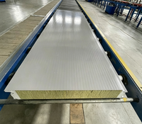 Panneaux de toiture en polyuréthane scellés aux extrémités, épaisseur 5-20 cm, panneaux sandwich isolants en laine de roche scellés aux extrémités en polyuréthane