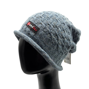Taiwan Brand LANDBAS Plain Knit & <b>Cable</b> Pattern Unisex Winter Beanie with Ears for Ski Fashion - Product Image 1