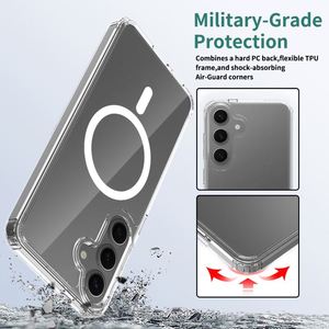 Cover Trasparente in PC Acrilico TPU con Magneti per Ricarica Wireless per Samsung Galaxy S24 S25 - Product Image 4