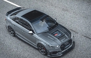 Piezas de Fibra de Carbono de Alta Calidad para Audi <span class=keywords><strong>A3</strong></span> S3, Alerón Delantero, Faldones Laterales, Alerón Trasero, Estilo CT - Product Image 5