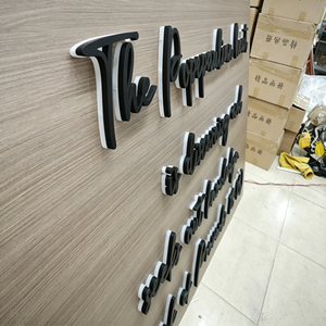 SONGWEN Stainless Steel Acrylic LED Backlit 3D Custom Letter <b>Sign</b> Wall <b>Light</b> Easy Installation for Business Shopfront - Product Image 3