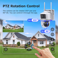 Caméra Dôme PTZ Solaire 4G CONDA 6MP avec Grand Angle, Étanchéité IP66, Audio Bidirectionnel, Vision Nocturne, Détection de Mouvement et Alarme Intégrée