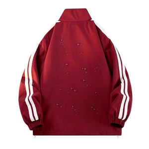 เสื้อโค้ทคาร์ดิแกนแบบมีซิปบุนวมกันลมสำหรับฤดูใบไม้ร่วง สวมใส่สบาย ระบายอากาศได้ดี แฟชั่นยอดนิยมสำหรับกิจกรรมกลางแจ้ง - Product Image 6