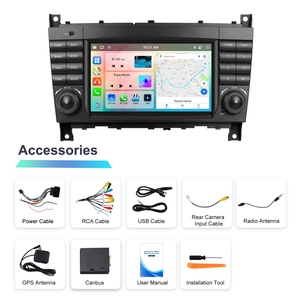 Autoradio Android Podofo 4+64G 7'' pour <span class=keywords><strong>Mercedes</strong></span>-Benz Classe CLC/Classe C W203, CarPlay/Android Auto sans fil, <span class=keywords><strong>GPS</strong></span>, WiFi, vente en gros - Product Image 6