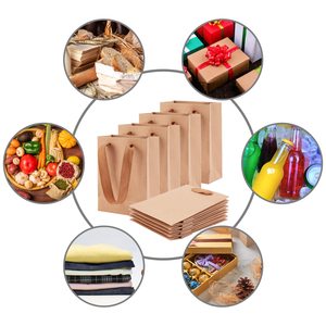 Bolsas de <span class=keywords><strong>Papel</strong></span> Personalizadas al por Mayor, Económicas, Lisas, de Grado Alimenticio, para Llevar Comida, Bolsas de <span class=keywords><strong>Papel</strong></span> <span class=keywords><strong>Kraft</strong></span> Marrón y Blanco con su Propio Logotipo - Product Image 3
