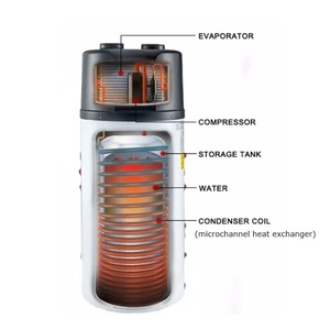 Pompe à chaleur air-eau tout-en-un Chauffe-eau 200L 250L 300 Eau chaude résidentielle Haute efficacité Économie d'énergie 75% Usine OEM - Product Image 2