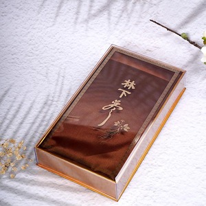 Customized acrylic <b>plastic</b> gift <b>box</b> with paper bottom and transparent lid for food, health products, ginseng, bird's nest, and - Product Image 2
