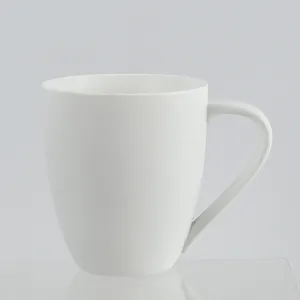 Özel baskı seramik kupa ile popüler beyaz düz seramik fincan toptan porselen kupa