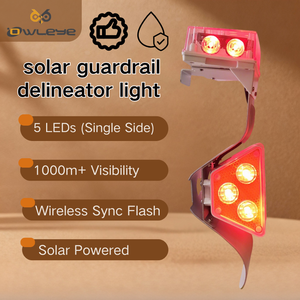 Luz <span class=keywords><strong>de</strong></span> Barandilla para PC y Aluminio con Energía Solar y Película Reflectante Prismática <span class=keywords><strong>de</strong></span> Alta Intensidad para Seguridad Vial en Curvas <span class=keywords><strong>de</strong></span> Carreteras - Product Image 1