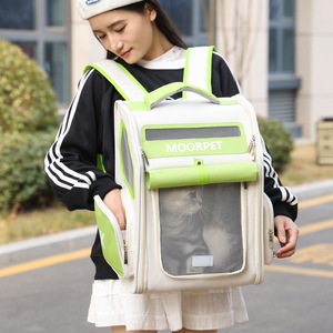 Factory direct supply of breathable cat bags, available in multiple colors, portable and stylish double-shoulder <b>backpacks</b> for - Product Image 2