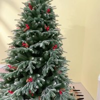 Hoogwaardige Kerstbomen Met Gepersonaliseerde Dennenappels Rood Fruit Display Direct Verkoop Etalage Winkelcentrum Decoraties