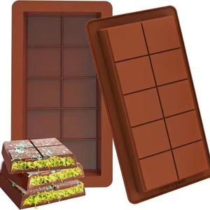 Recién llegado, <span class=keywords><strong>molde</strong></span> de barra de Chocolate de <span class=keywords><strong>silicona</strong></span> grande y grueso, bolsa OPP rectangular de Chocolate profundo, embalaje para Barra de Chocolate grande rellena - Product Image 1