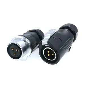 Waterproof Plastic 2-Pin Connector Plug and Socket LP20 LP Series DC Power for Connectors