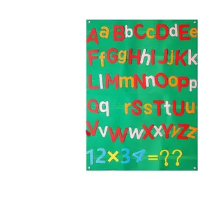 어린이 교육 완구 DIY 펠트 매달려 바쁜 보드 알파벳 문자 숫자 유치원 보드