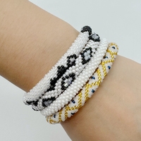 Bracelet artisanal népalais en perles, style bohème ethnique, diffuseur d'huiles essentielles, bracelet tissé à la main, parfum persistant