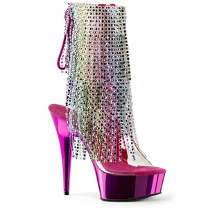 <span class=keywords><strong>Scarpe</strong></span> da Pole Dance con Tacco Sottile da 15 cm, Allacciatura Posteriore, Sexy, con Nappe e Lacci, per Autunno/Inverno, in Plastica Dinamica - Product Image 1