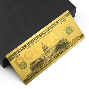Billete de 100 USD con Estatua de la Libertad en Oro de 24K, Moneda Coleccionable, Regalo Patriótico, Decoración Estadounidense, 15.6x6.5cm, Doble Cara - Product Image 4