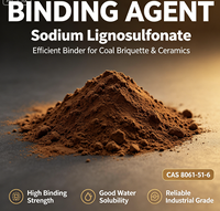 Agente Ligante Lignosulfonato de Sodio, Ligante Eficiente para Briquetas de Carbón y Cerámica CAS 8061-51-6