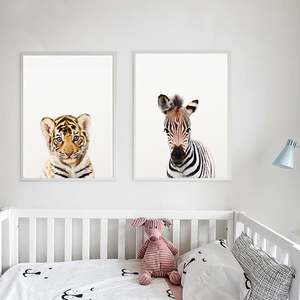 โปสเตอร์ผ้าแคนวาสลายสัตว์น้อยซาฟารีสำหรับตกแต่งห้องเด็ก ลายสิงโต เสือ ภาพพิมพ์ศิลปะติดผนัง สไตล์โมเดิร์น ภาพวาดสัตว์ ตกแต่ง<span class=keywords><strong>ห้อง</strong></span><span class=keywords><strong>นอน</strong></span>เด็กสไตล์นอร์ดิก - Product Image 2