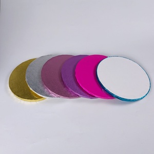 Plateaux à gâteau carrés SunShine pour gâteaux de 4'', 6'', 8'', 10'', 12'', base de gâteau ronde en carton, papier alimentaire doré - Product Image 3