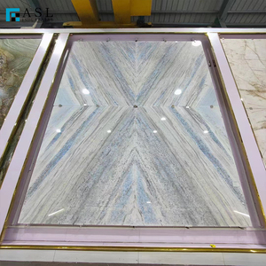 Pierre de marbre bleu cristal de luxe Azul Bahia, dalles Azul Bahia pour revêtement mural intérieur et extérieur - Product Image 6