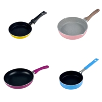 Wajan Penggorengan Anti Lengket Modern dari Baja Karbon Logam dengan Gagang Bakelite Berpaku untuk Semua Jenis Kompor, untuk Memasak Pancake & Crepes