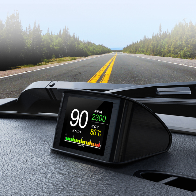New Arrival Wiiyii P10 Car HUD Digital Speedometer 100+ Functions Head Display OBD2 Diagnostics CE/FCC/ROHS Certified LCD