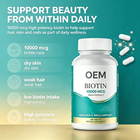 OEM Özel Etiketli Biotin Tabletleri 300 Adet 10000 MCG Besin Takviyesi Tedariki
