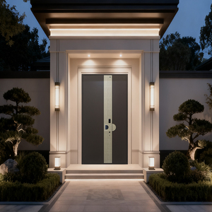 <span class=keywords><strong>Design</strong></span> <span class=keywords><strong>d</strong></span>'<span class=keywords><strong>art</strong></span> moderne Villa Appartement en fonte <span class=keywords><strong>d</strong></span>'aluminium Sculpture 3D Grain de bois Sécurité Ignifuge Insonorisé Extérieur Portes <span class=keywords><strong>d</strong></span>'entrée avant - Product Image 2