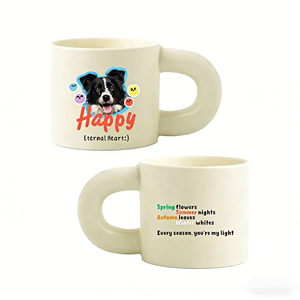 Tasse à café personnalisée en grès de 11 oz avec photo d'animal de compagnie, <span class=keywords><strong>mug</strong></span> imprimable pour les amoureux des animaux, la <span class=keywords><strong>famille</strong></span>, les amis, cadeau d'anniversaire, souvenir - Product Image 4